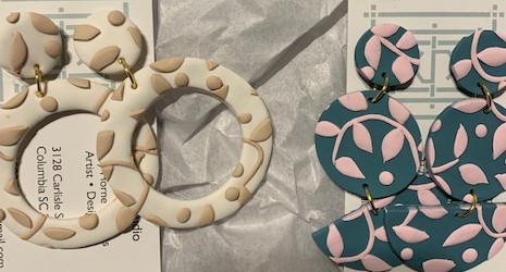 Earrings at 3128 The Collective (y'all, they're clay and so light!)